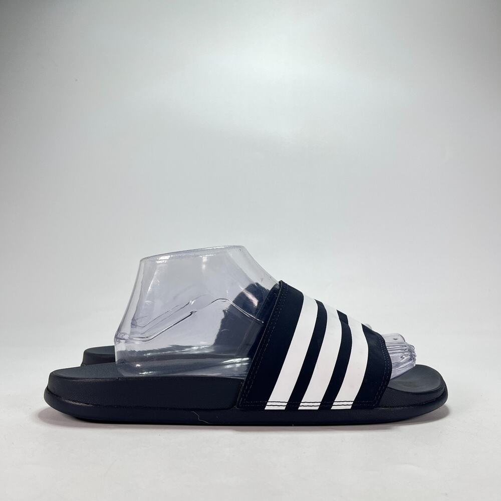 adidas Adilette Black Casual Comfort Slip On Slide Sandals KJ0285 Men's Size 8